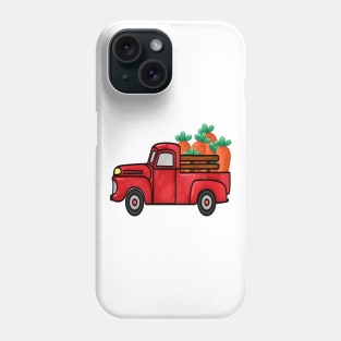 RED Truck Easter Carrots Phone Case