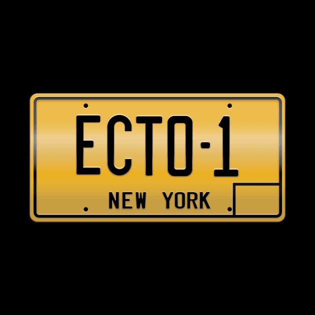Ecto 1 Plate by Hell Creek Studios