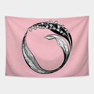 Lily Of The Valley Infinity Circle Tapestry