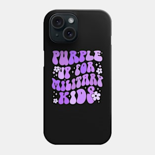 purple Up For Military Kids groovy Phone Case