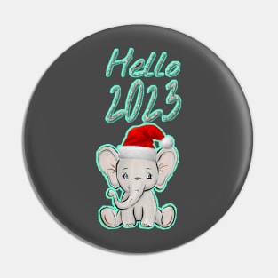 Little Elephant Happy New Year T-Shirt Stickers Pin