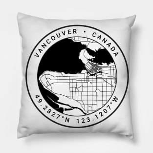 Vancouver Map Pillow