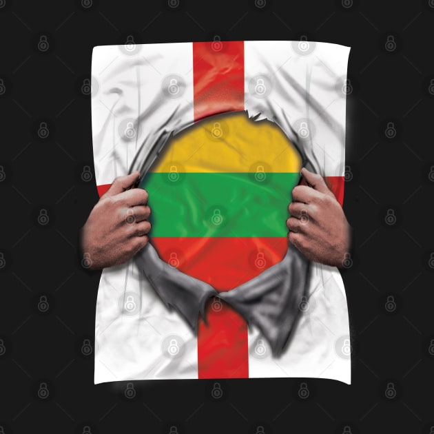 Lithuania Flag English Flag Ripped - Gift for Lithuanian From Lithuania by Country Flags
