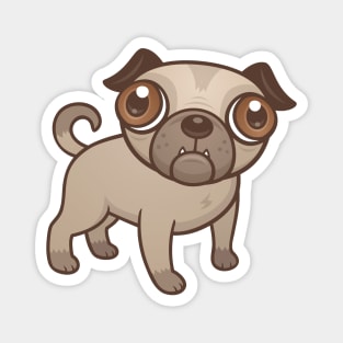 Pug Puppy Cartoon Magnet