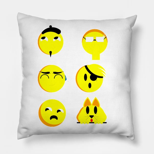 Emojis Pillow by NekroSketcher