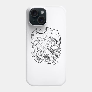 Scary Kraken Monster Horror Black Lineart Phone Case