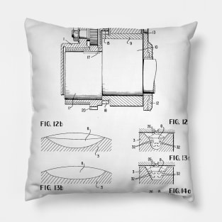 Rotary Pistol Engine Vintage Patent Hand Drawing Pillow