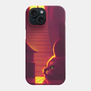 Relaxed Cat Under Sunlight Indoor Phone Case