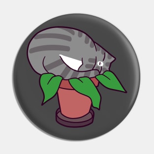 Potted Cat Plant Pin