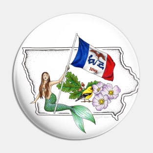 Iowa Mermaid Pin