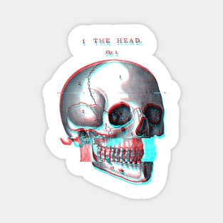 Glitch Skull Magnet