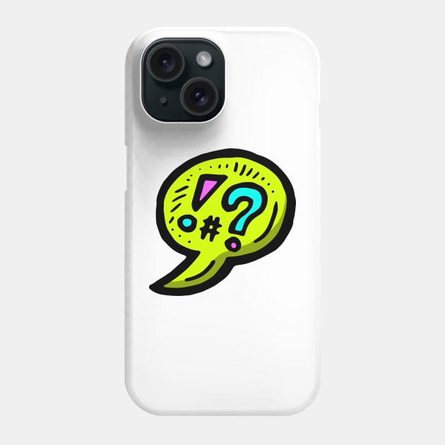 Speech Bubble Phone Case by VANDERVISUALS