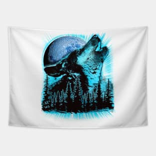 Howling wolf Tapestry