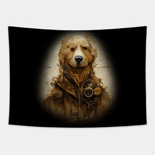 Golden Retriever Surreal Steampunk Artwork, Dog Lover Tapestry