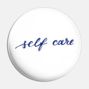 Self care - blue Pin