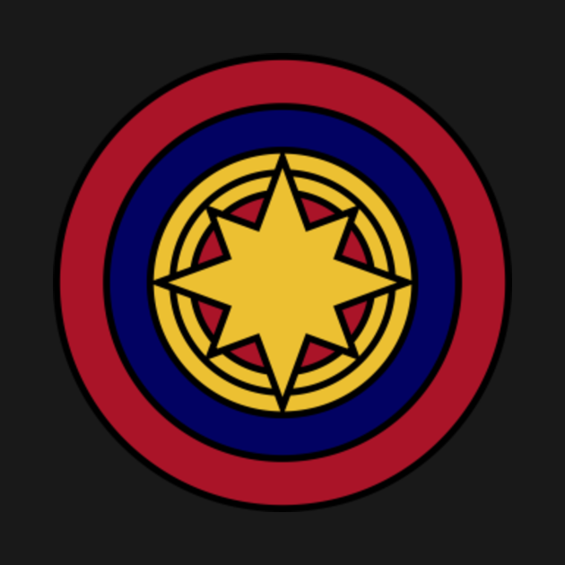 Captain Marvel’s Shield - Captain Marvel - T-Shirt | TeePublic