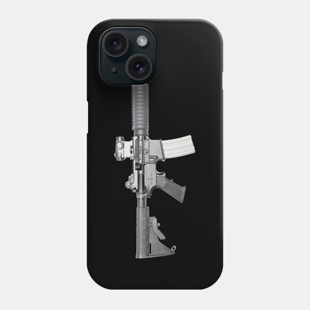 M16 - Fully Automatic Assault Rifle - AR15 Phone Case by RainingSpiders