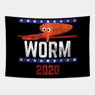 Magic Worm On A String Meme Orange Worm 2020 for President Tapestry