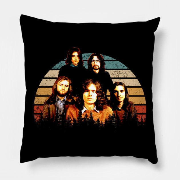 Land of Confusion Couture Genesis Band Tees, Navigate Style Chaos with Prog-Rock Elegance Pillow by Church Green