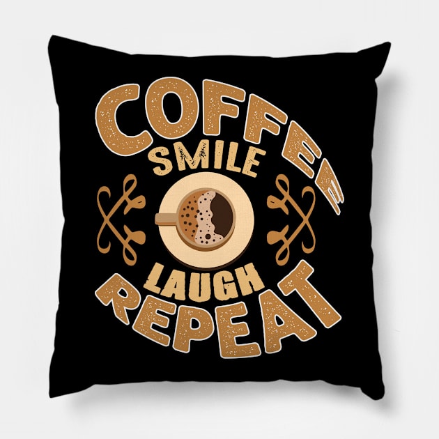 Quote Coffee Smile Pillow by Saldi