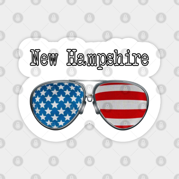AMERICA PILOT GLASSES NEW HAMPSHIRE Magnet by SAMELVES