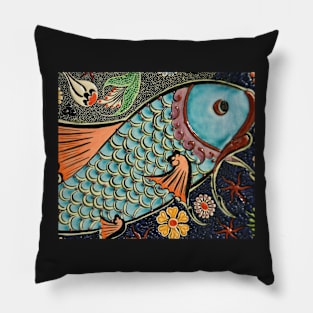 Fancy Fish Mosaic Artsy Pattern Sticker Mug Gifts Pillow