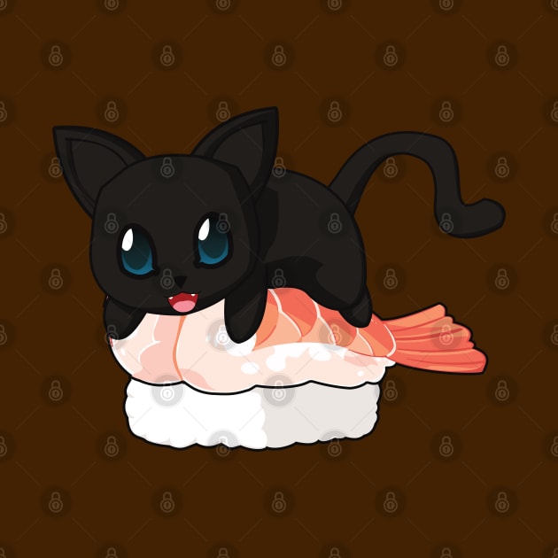 Black Cat Shrimp Sushi by Myanko