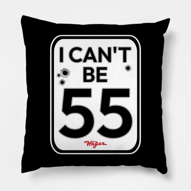 Birthday 55 Pillow by David Hurd Designs