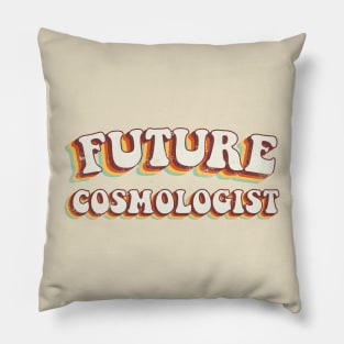 Future Cosmologist - Groovy Retro 70s Style Pillow