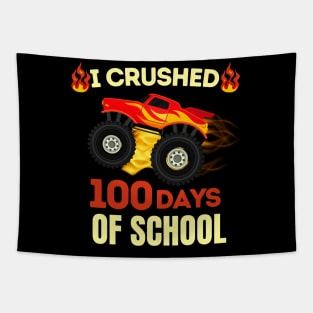 100 Days School Monster Truck Car Boys Tapestry