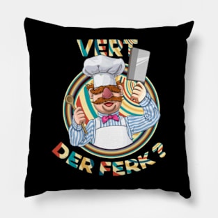 vert der ferk retro style Pillow