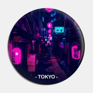 Tokyo Street Neon Synthwave Pin