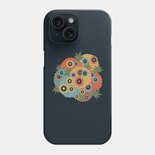 Japanese Flowers in Patches Motif Pattern Phone Case