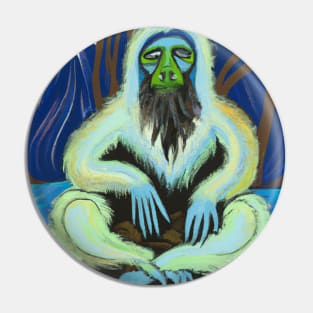 Meditating Yeti of the Himalayas styled after Gauguin Pin