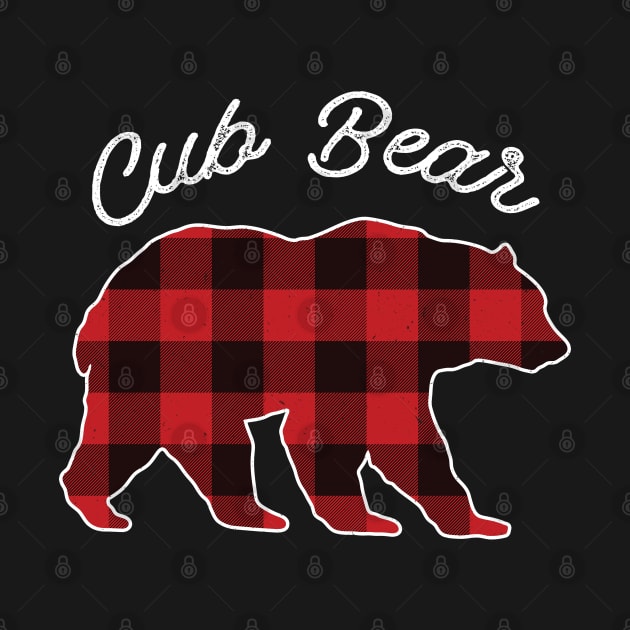 Cub Bear - Red Plaid Christmas Pajama Family Gift by heart teeshirt