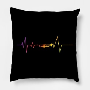 Trompeten Herzschlag - Trompeter And Trompetenspieler Tie Dye Design Pillow
