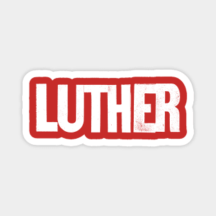 Luther Logo (White) Magnet