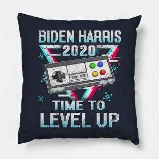 Retro Time To Level Up Joe Biden Kamala Harris 2020 Pillow