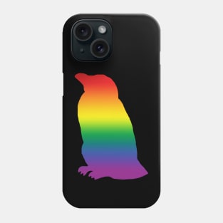 Rainbow Silhouette Penguin Pride Phone Case