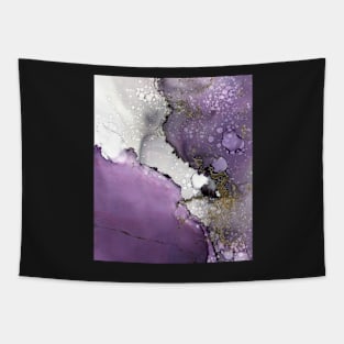 Grey and Purple Galaxy Art, Abstract Painting Tapestry