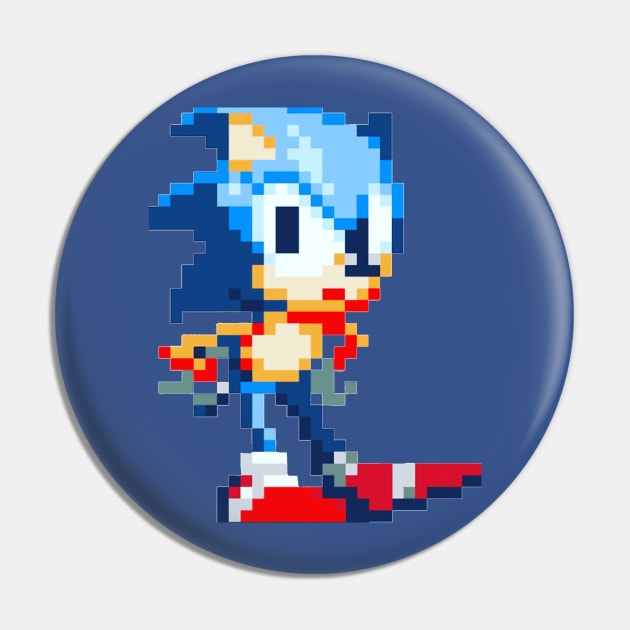 The 16 Bit Blue Blur Pin by Retrollectors