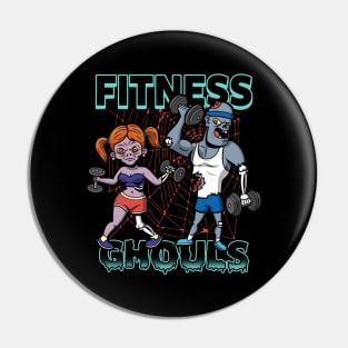 Funny Horror Gym Workout Zombies Cartoon Funny Meme Pin