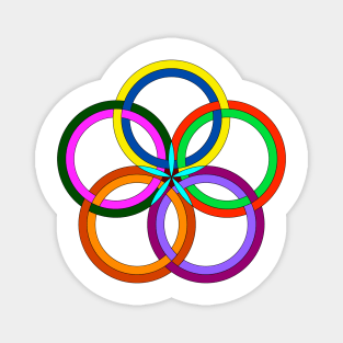 Multicolored circles Magnet