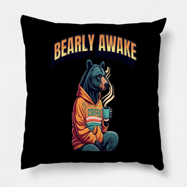 Bearly Awake Pillow by WondersByMel