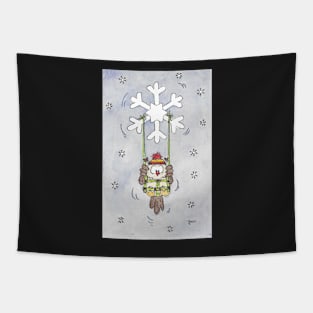 Snowflake Owl Tapestry