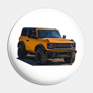 2021 Cyber Orange Metallic Ford Bronco 2 Door Pin