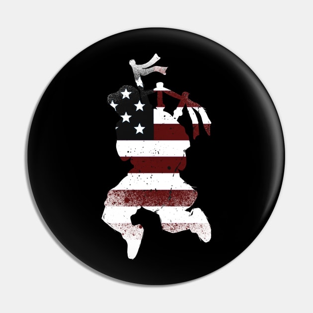 JUMPING BAGPIPER AMERICA Pin by Tee Trends