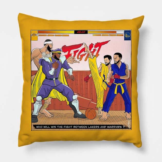 BASKETBALLART -FIGHT FINALS Pillow by JORDAN-ART23