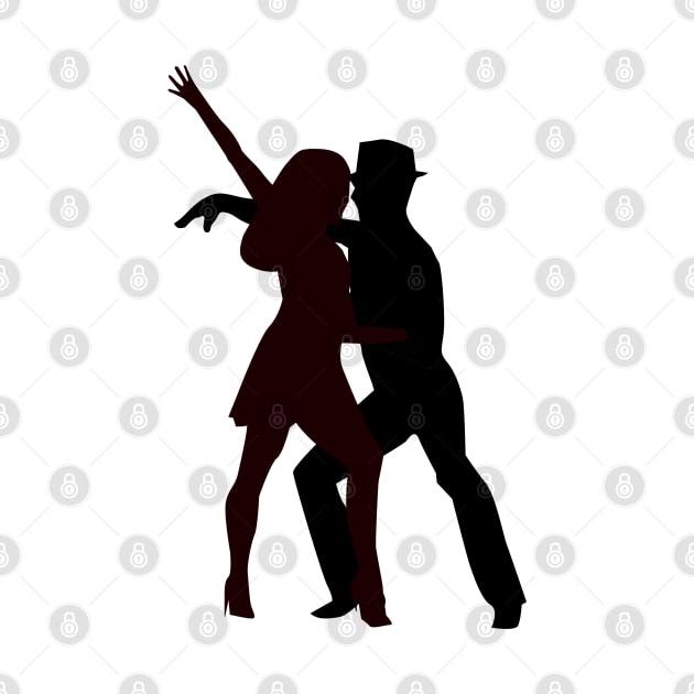 Silhouette of Salsa Dancers - Illustration by ibadishi