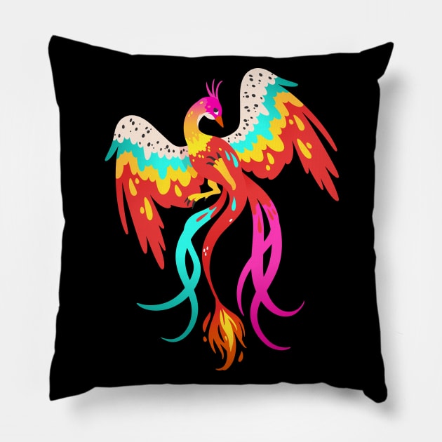 Phoenix Bird Pillow by Mako Design 